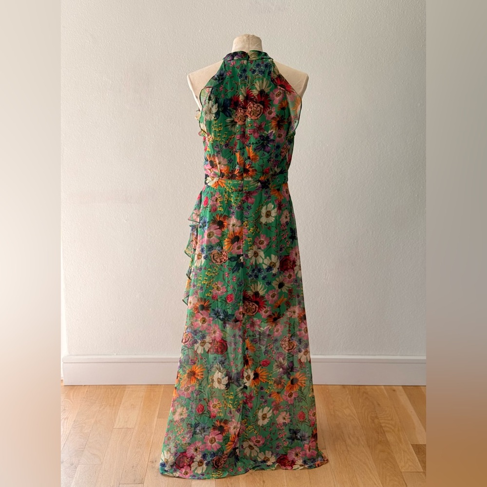 Betsy & Adam Green Floral Halter Maxi Dress - Picture 3 of 11